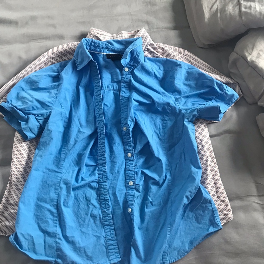2 SHORT SLEEVE BUTTON DOWN BLOUSE